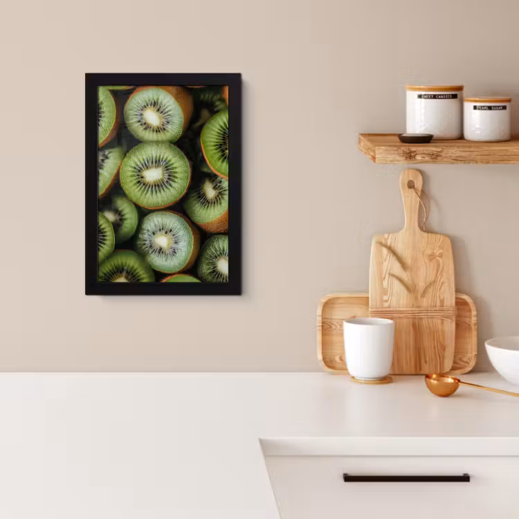 Poster met lijst - Kiwi - Fruit - Groen — 2