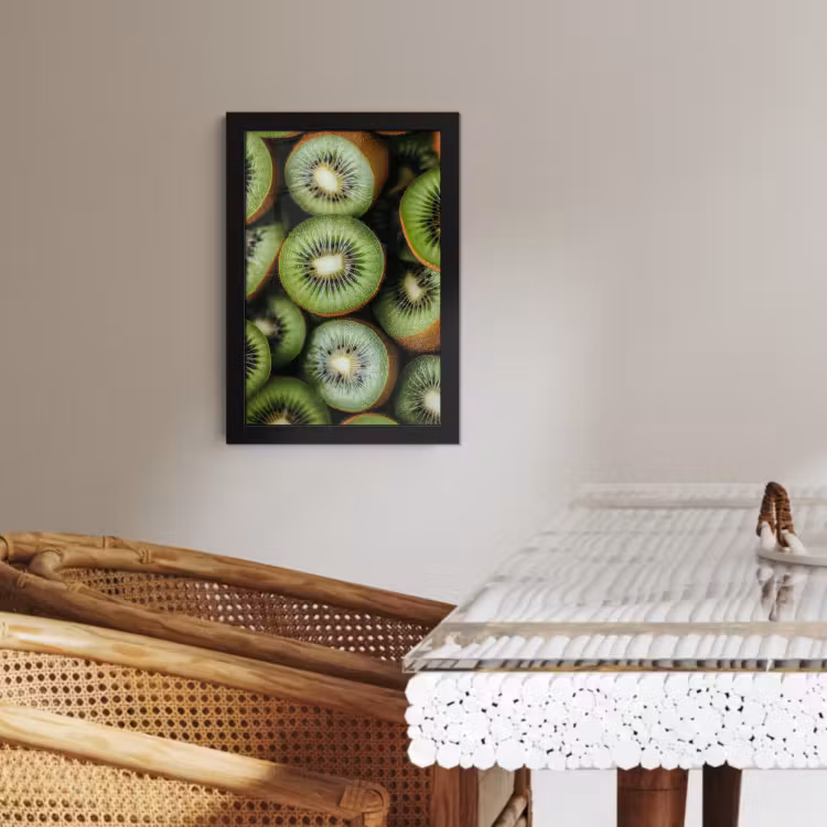 Poster met lijst - Kiwi - Fruit - Groen — 4