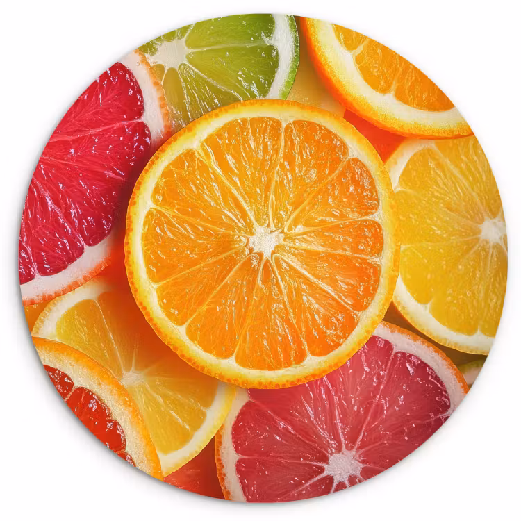 Muurcirkel - Fruit - Kleurrijk - Close up — 4