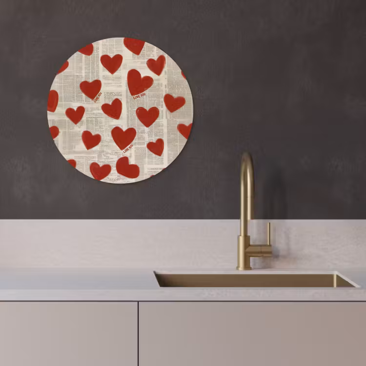 Muurcirkel - Hartjes - Krant - Loveyou — 3
