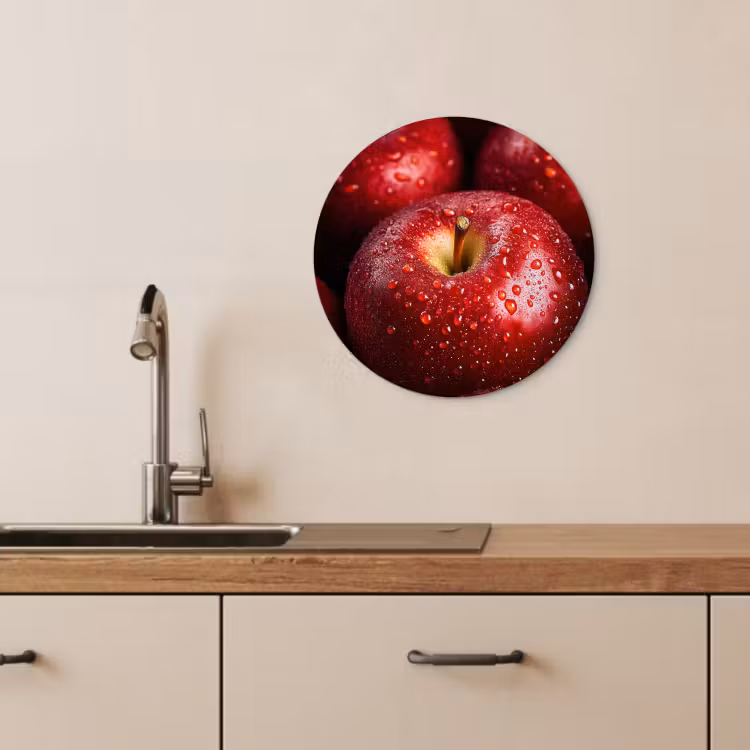 Muurcirkel - Rood - Appels - Fruit — 2