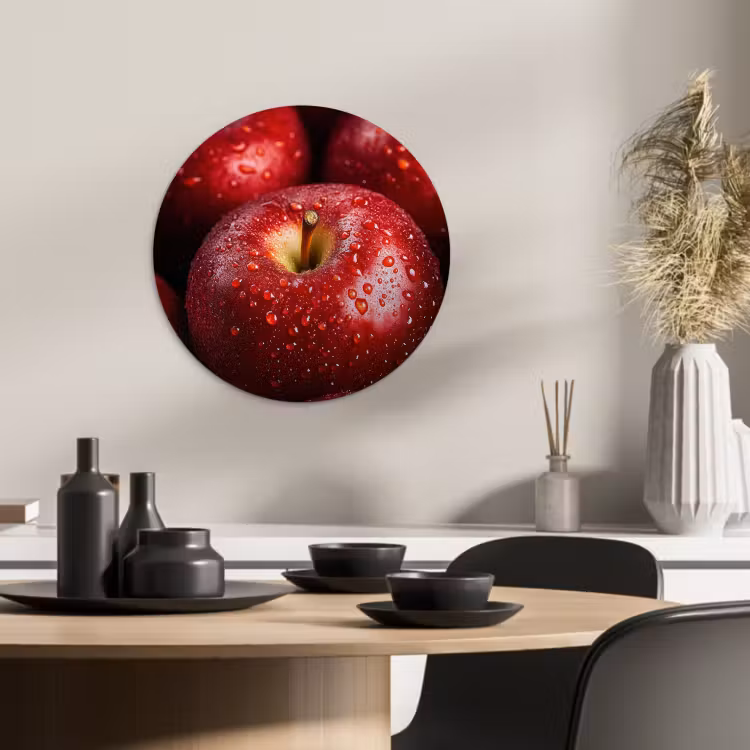 Muurcirkel - Rood - Appels - Fruit — 4