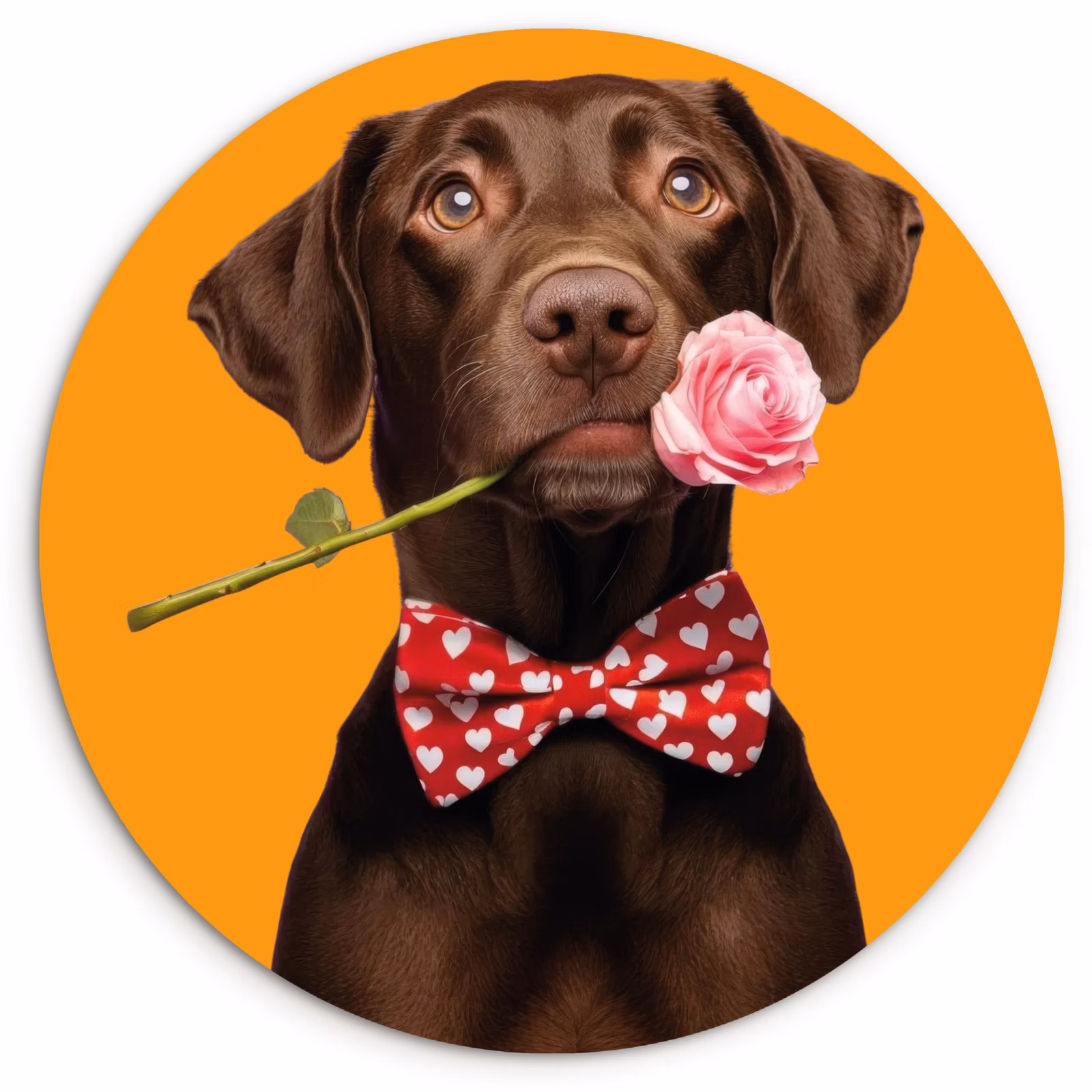 Muurcirkel - Hond - Oranje - Roos - Valentijn — 1