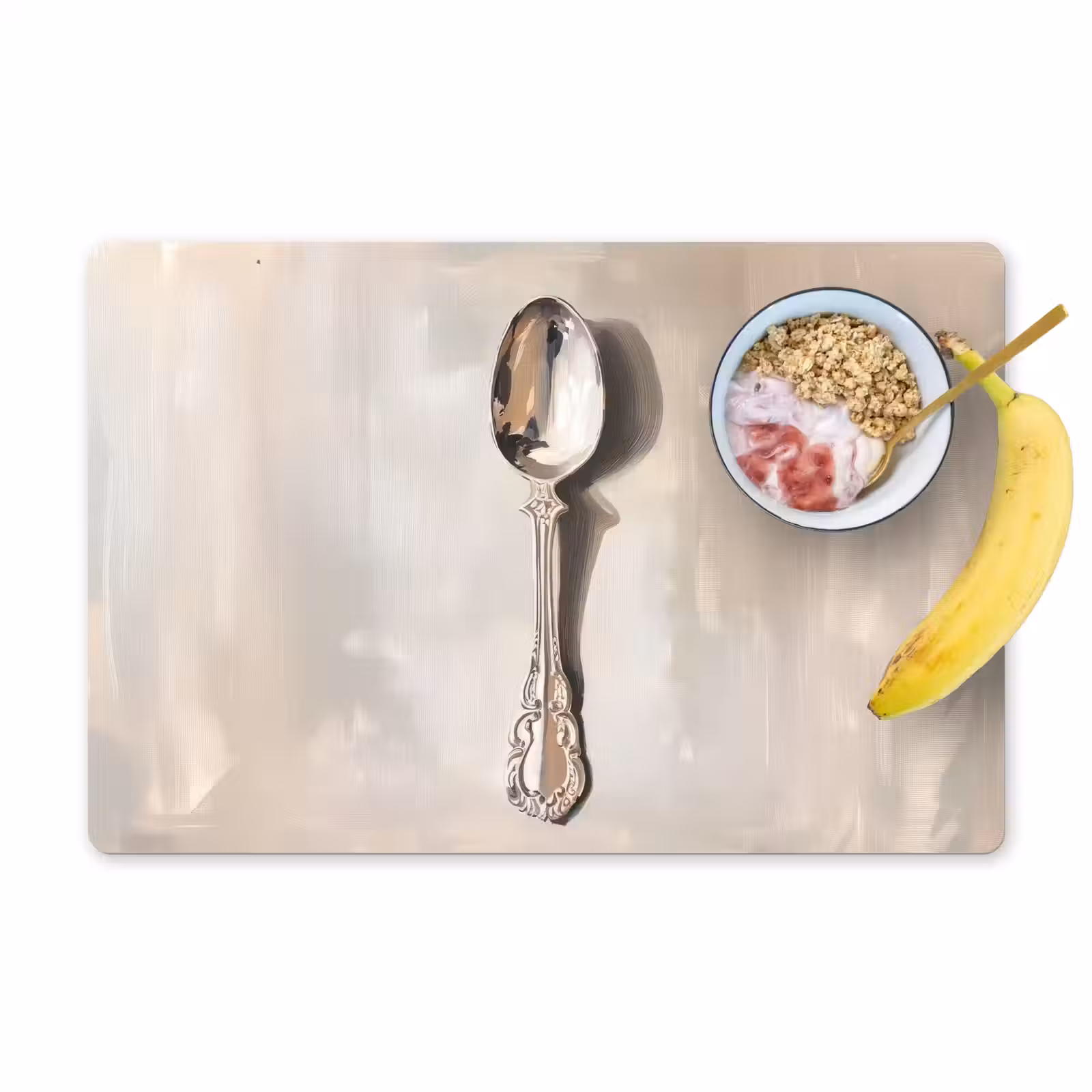 Placemat vinyl - Lepel - Verf - Zilver — 1