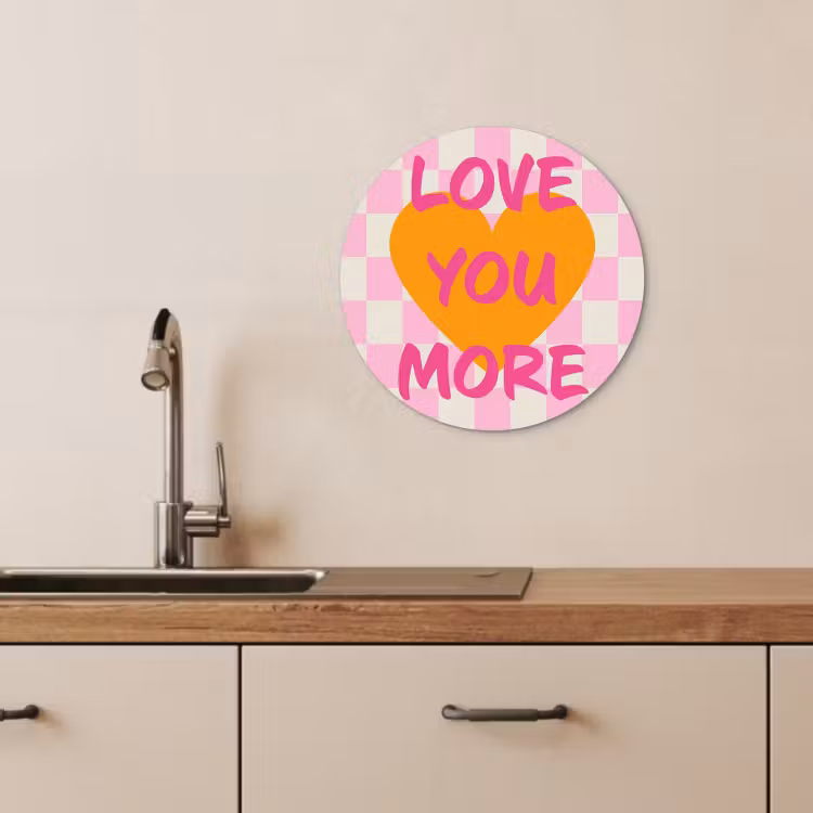 Muurcirkel - Valentijn - Love - Roze - Oranje — 4