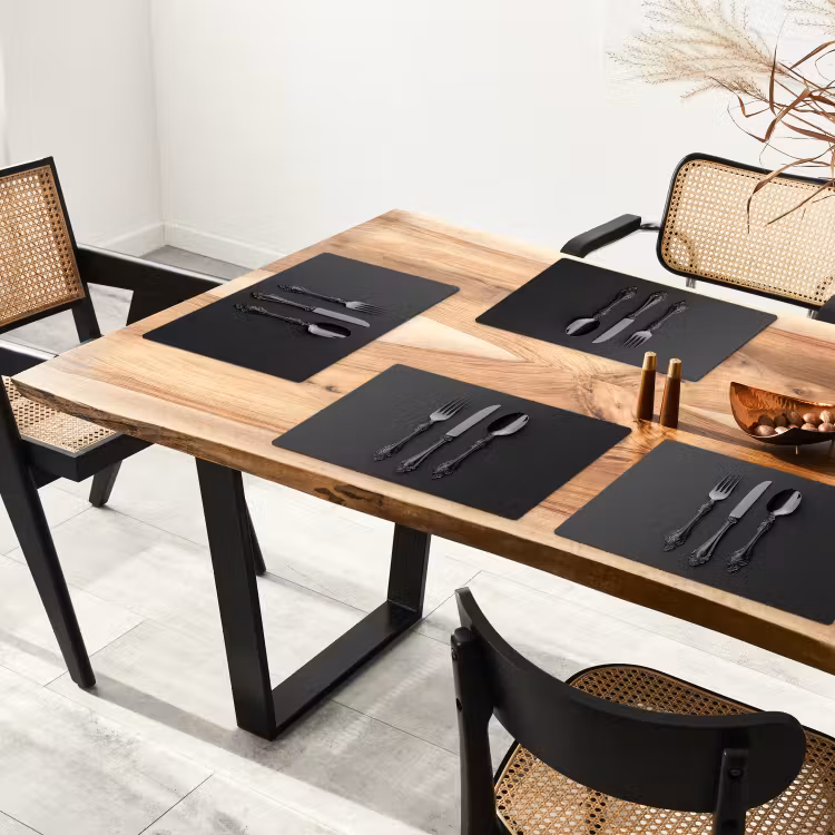Placemat vinyl - Bestek - Zwart — 4