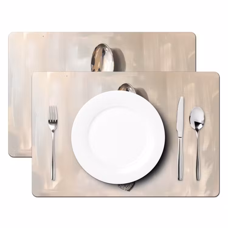 Placemat vinyl - Lepel - Verf - Zilver — 2