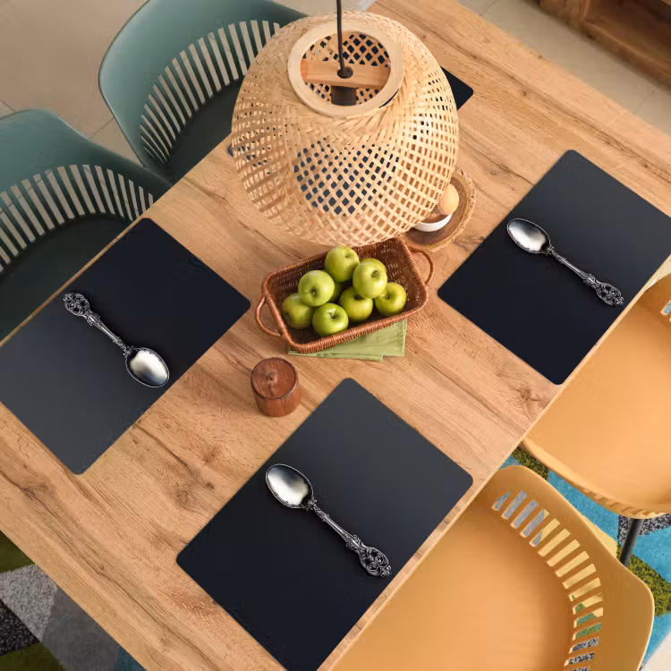 Placemat vinyl - Lepel - Zilver - Metaal — 3