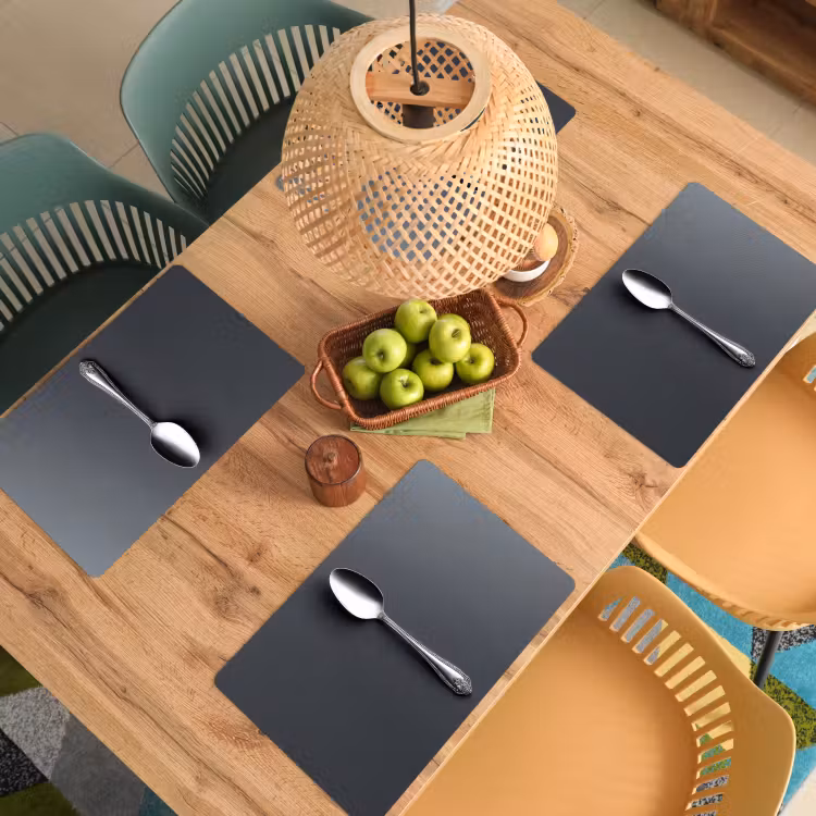 Placemat vinyl - Zilver - Metaal - Lepel — 3