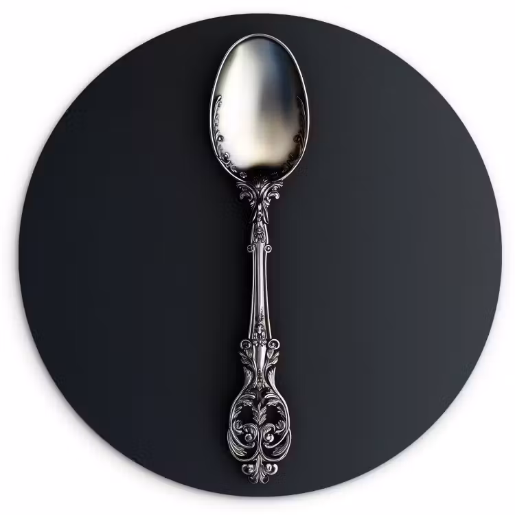 Muurcirkel - Lepel - Zilver - Metaal — 1
