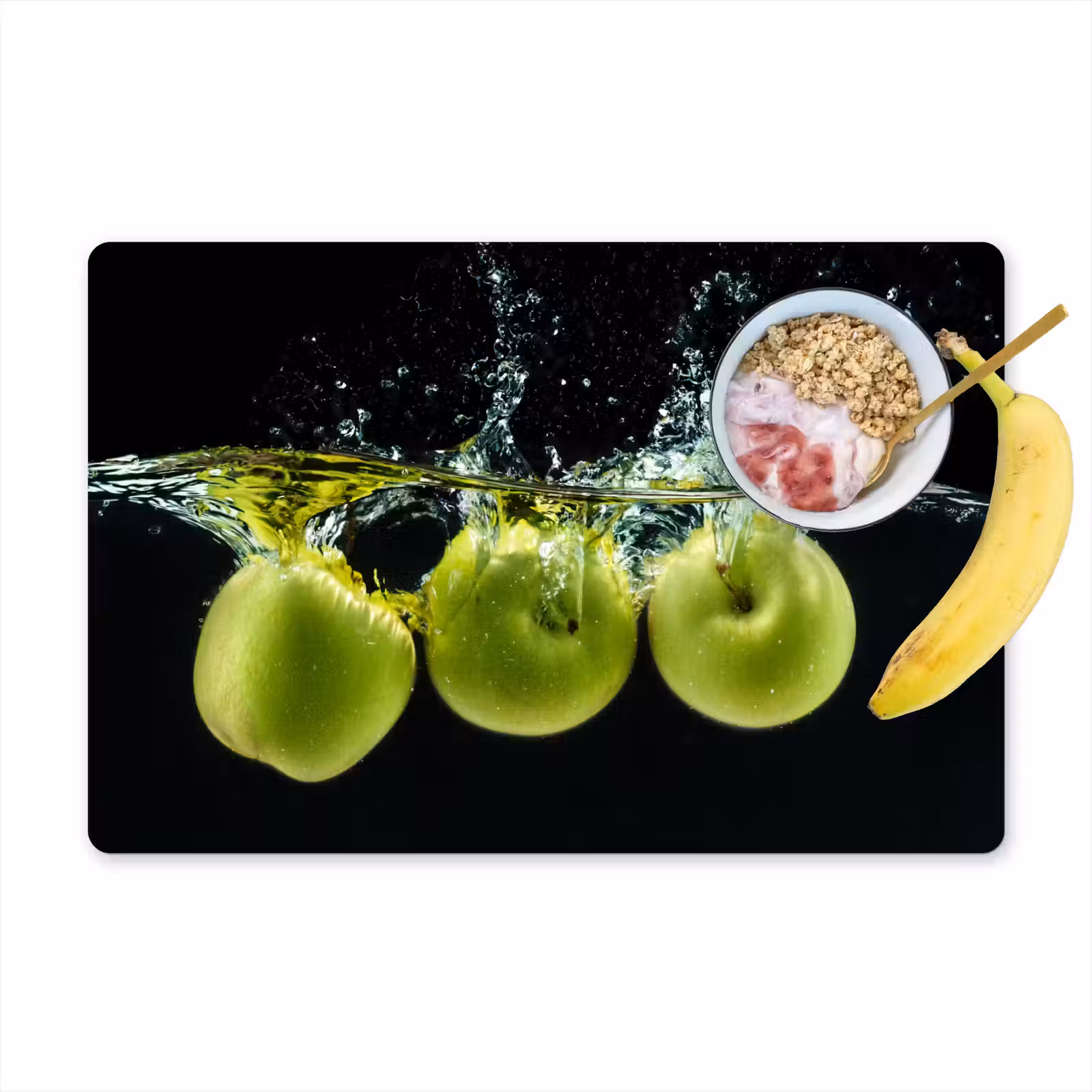 Placemat vinyl - Appels in Aqua — 1