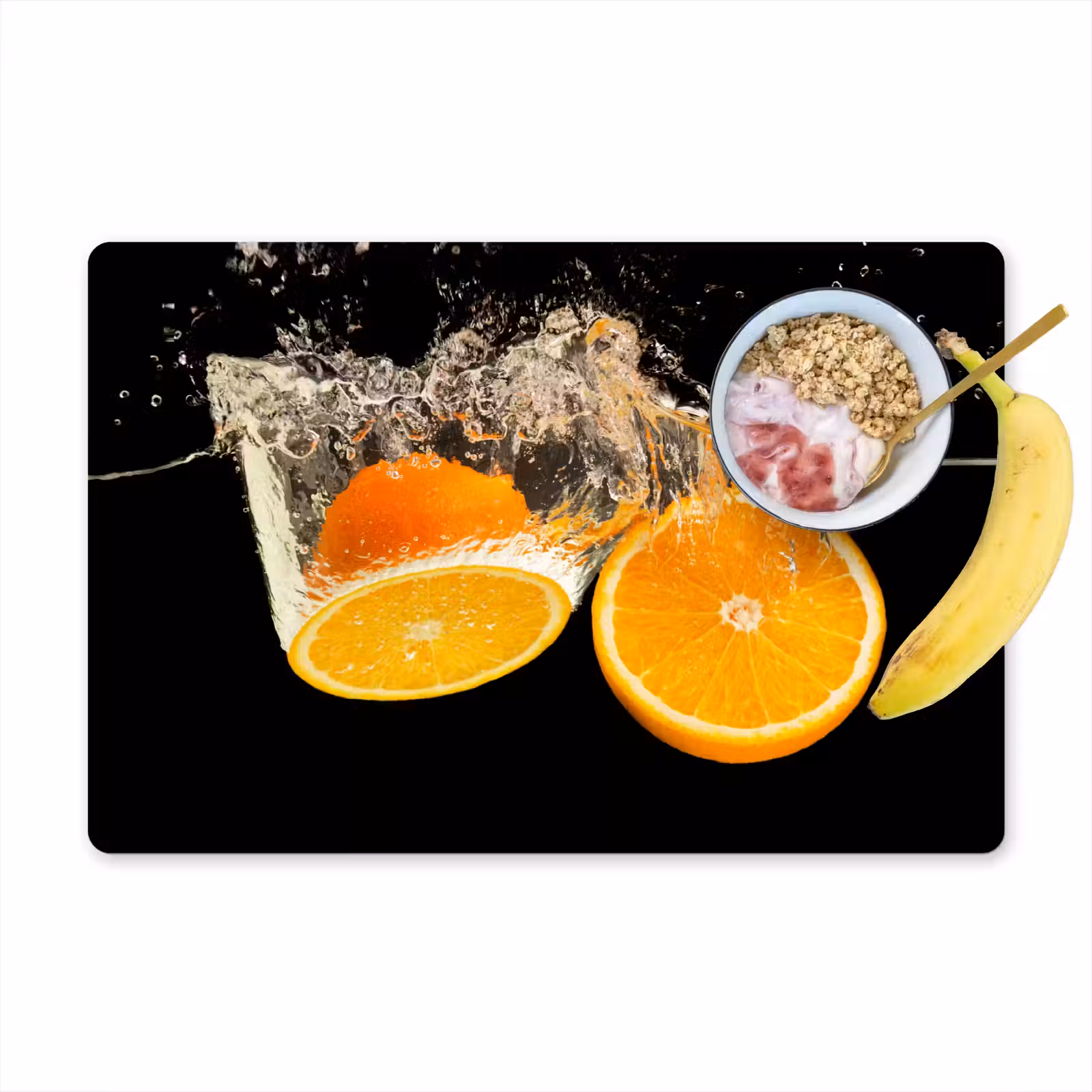 Placemat vinyl - Sinaasappel Splash Symfonie — 1