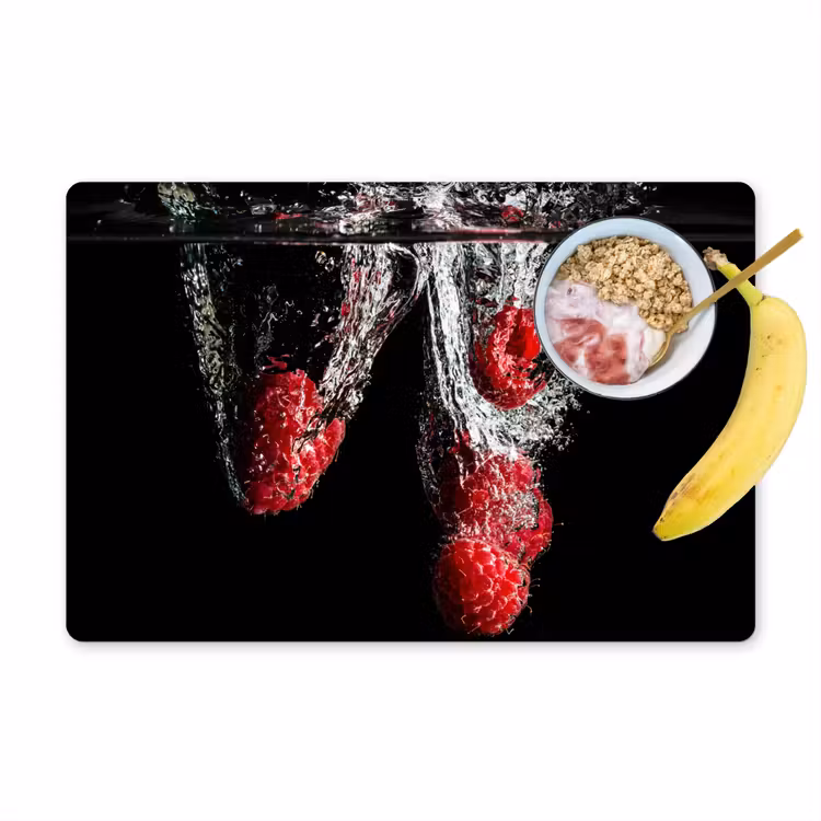 Placemat vinyl - Frambozen Onderdompeling — 1