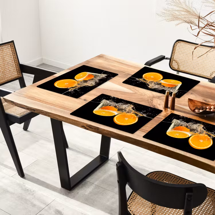 Placemat vinyl - Sinaasappel Splash Symfonie — 4