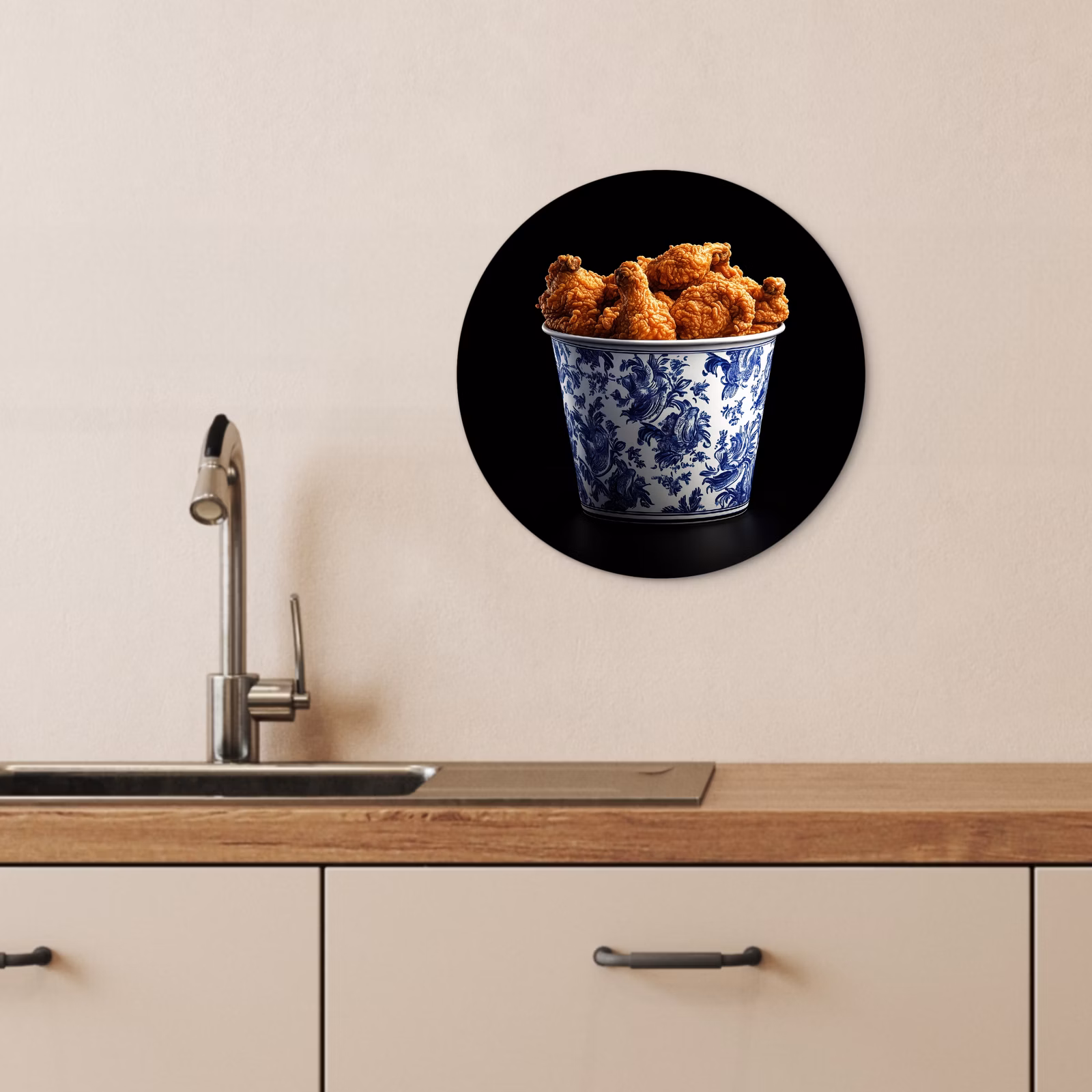 Muurcirkel - Kip - Bucket - Delfts blauw - Lekker — 1