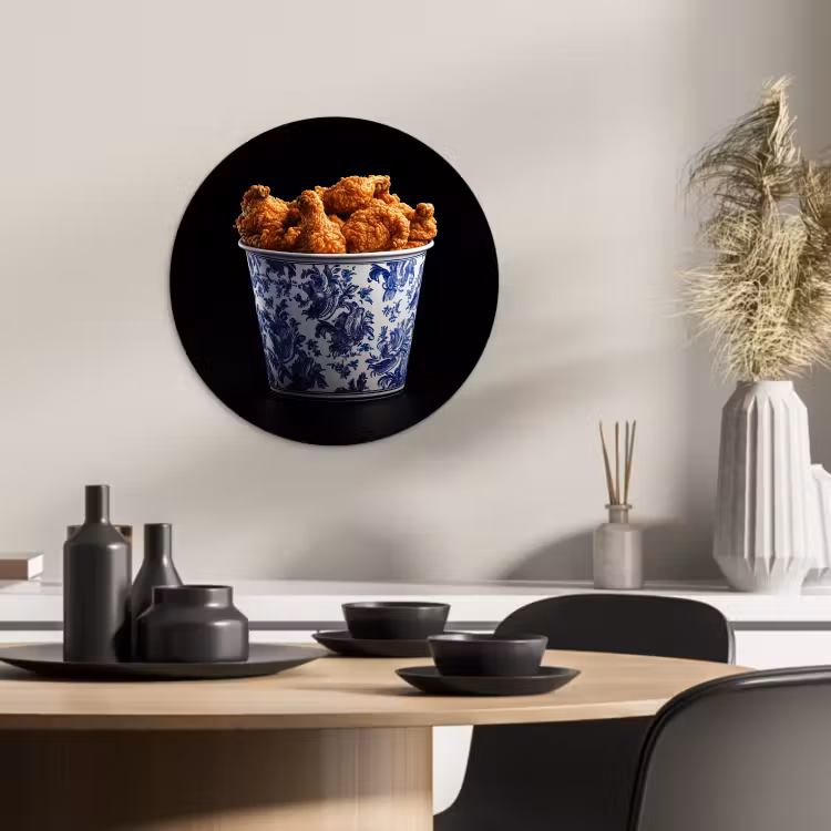Muurcirkel - Kip - Bucket - Delfts blauw - Lekker — 3