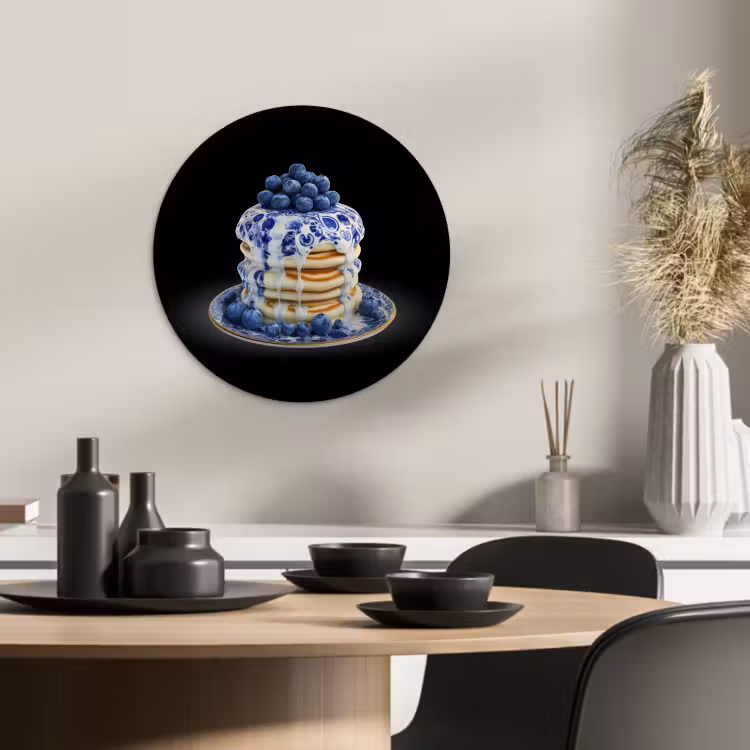 Muurcirkel - Pannenkoeken - Blauwe Bessen - Bord — 1