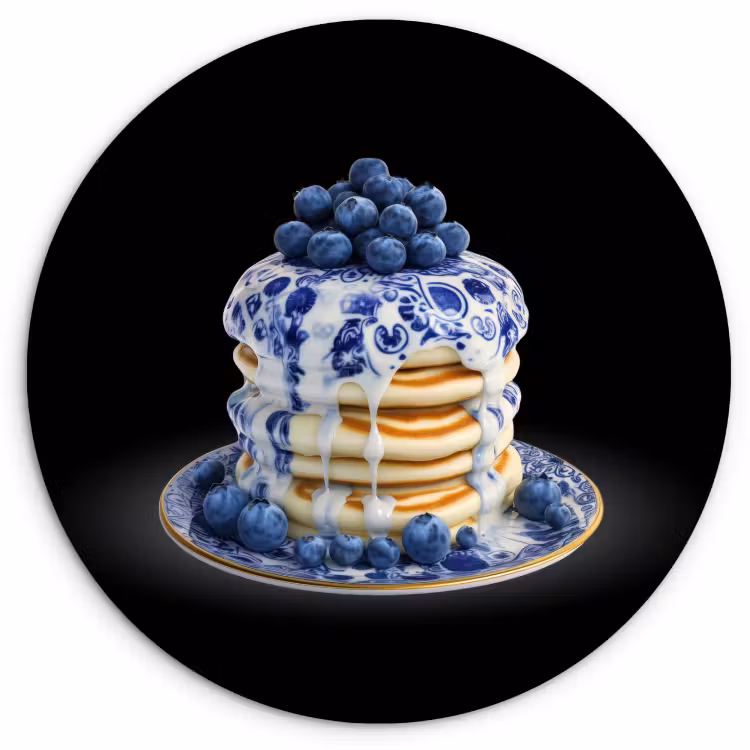 Muurcirkel - Pannenkoeken - Blauwe Bessen - Bord — 4