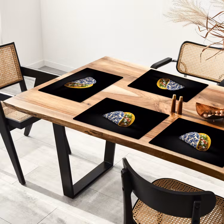 Placemat vinyl - Taco - Vlees - Salade - Delftsblauw - Motief — 4