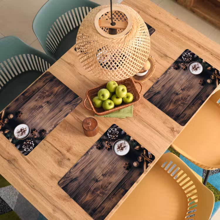Placemat vinyl - Hout - Landelijk - Warm - Natuur — 3