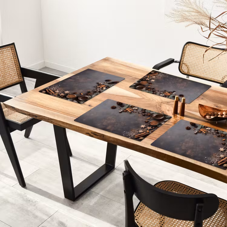 Placemat vinyl - Kaneel - Christmas - Bruin - Brons — 4