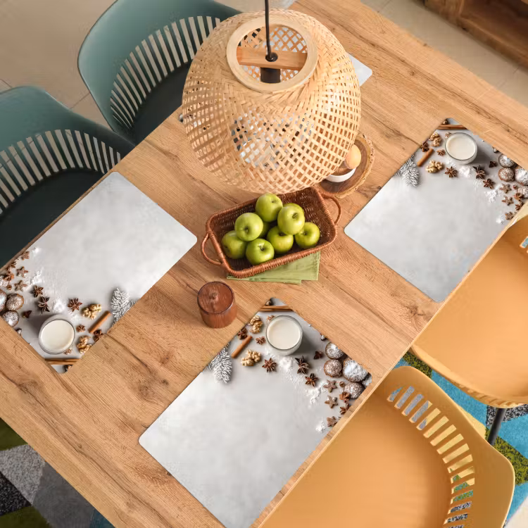 Placemat vinyl - Kruiden - Winter - Melk - Beton — 3
