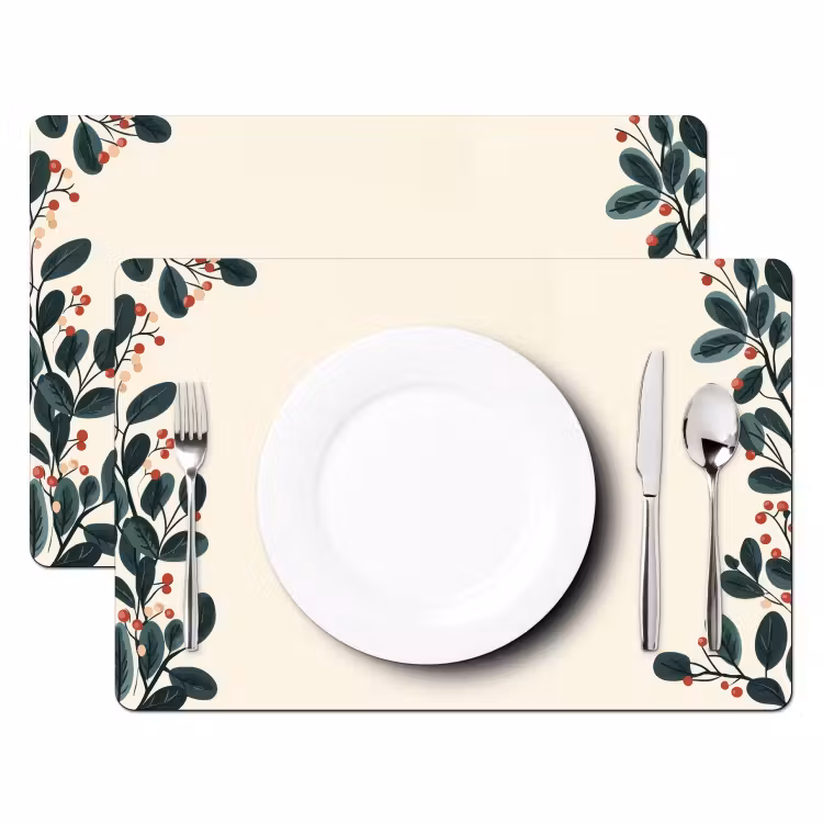 Placemat vinyl - Takken - Winter - Planten - Licht — 2