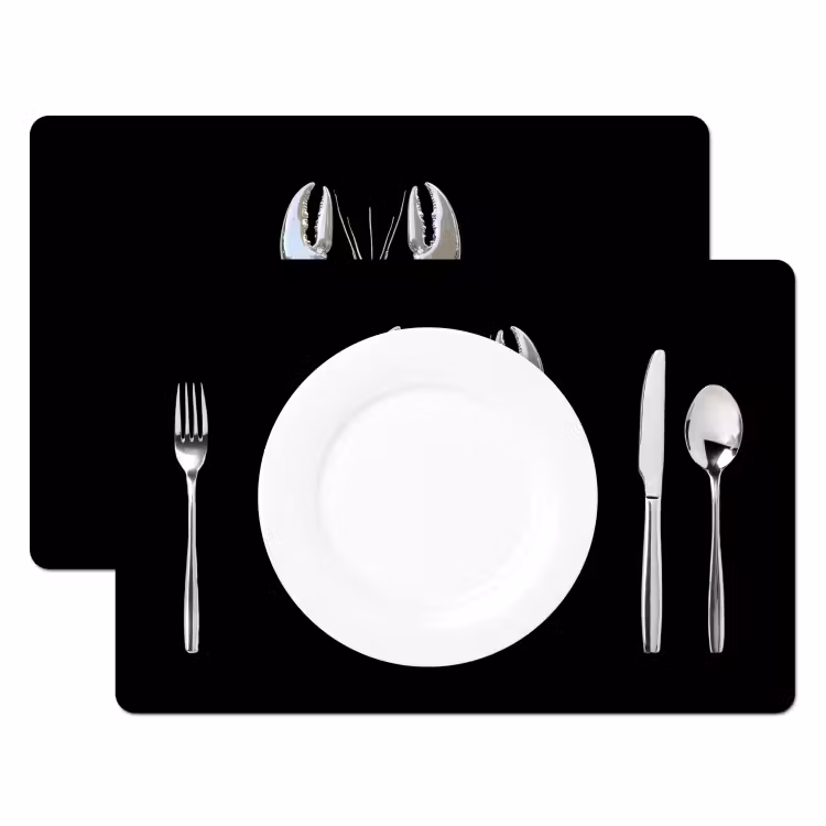 Placemat vinyl - Kreeft - Zilver - Metallic - Luxe — 2