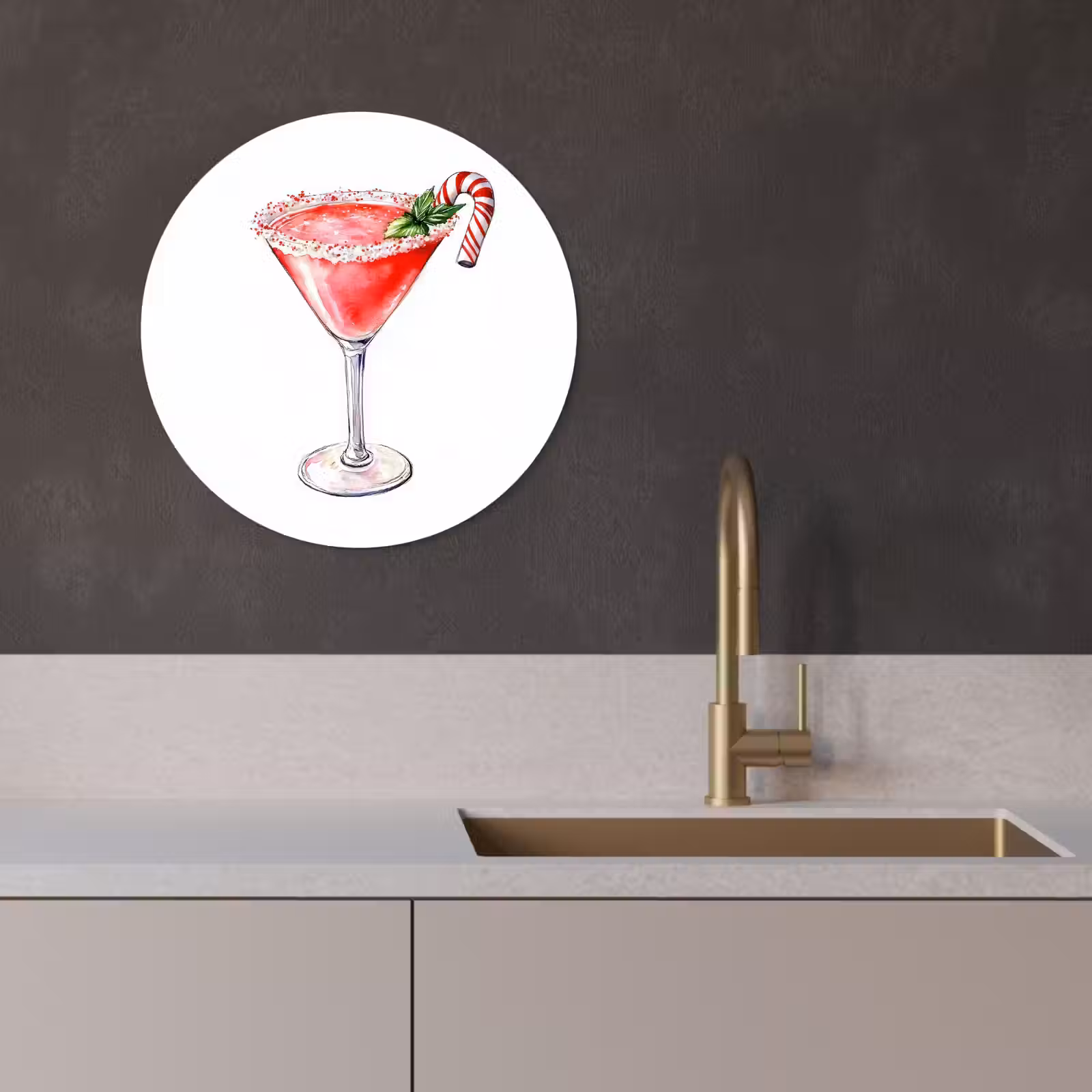 Muurcirkel - Cocktail - Drank - Winter - Kunst — 1