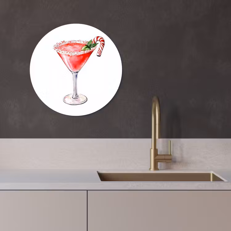 Muurcirkel - Cocktail - Drank - Winter - Kunst — 1