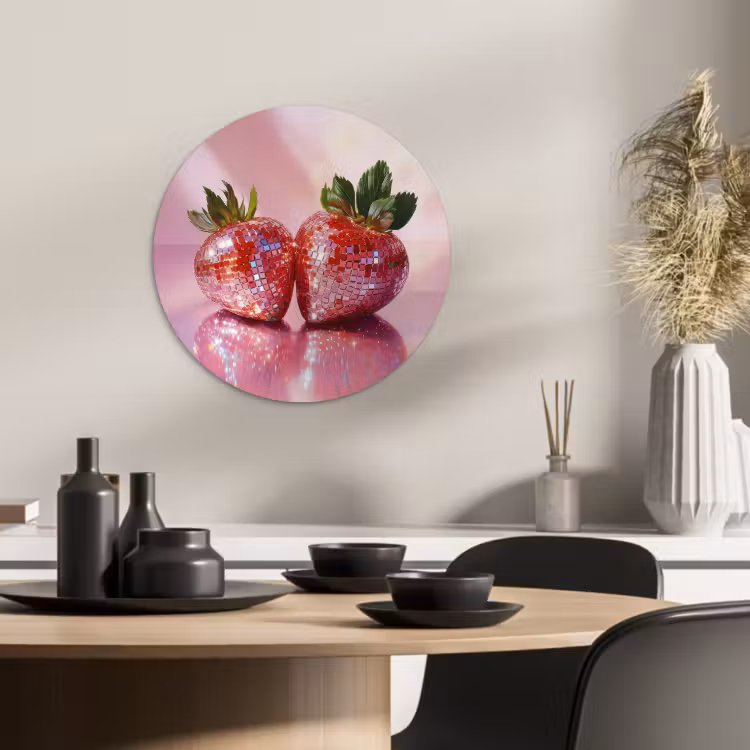Muurcirkel - Disco - Fruit - Glitter - Strawberry — 3
