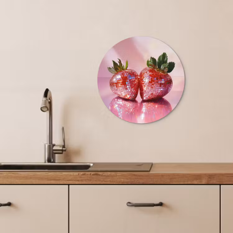 Muurcirkel - Disco - Fruit - Glitter - Strawberry — 4