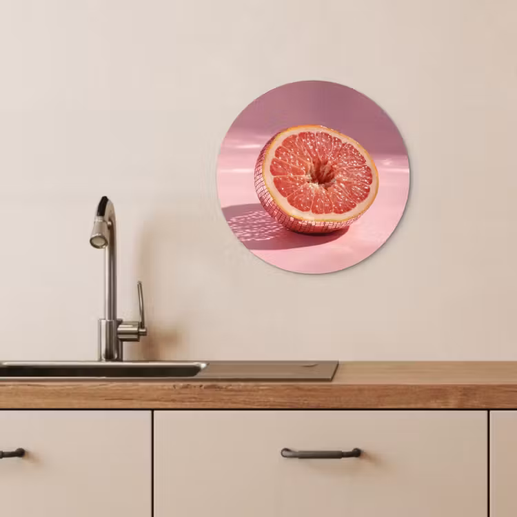 Muurcirkel - Grapefruit - Roze - Disco - Shiny — 3