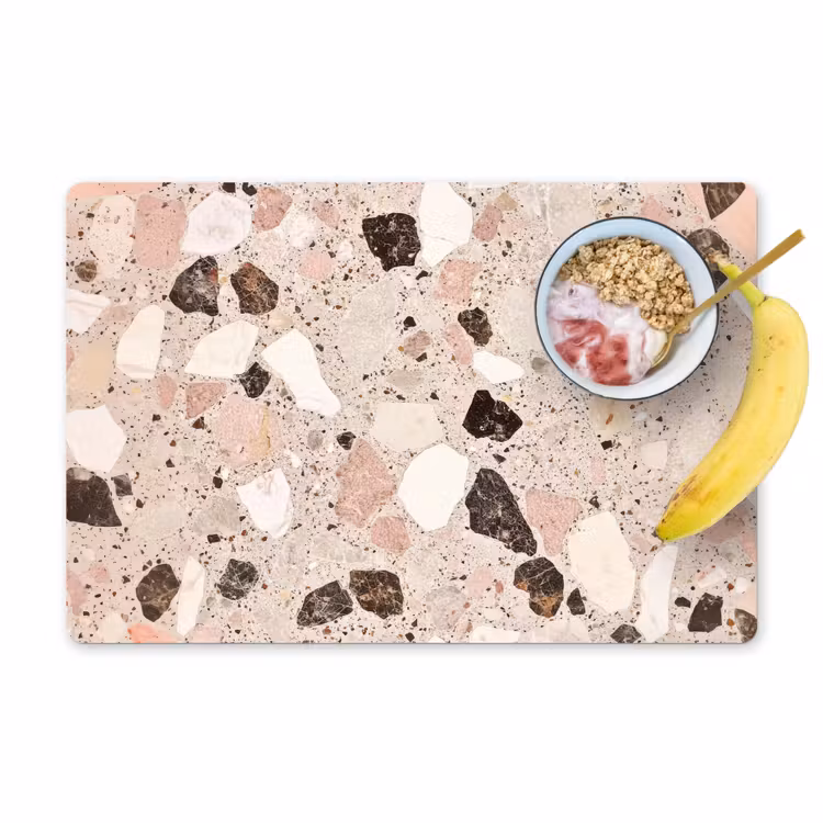 Placemat vinyl - Licht - Roze - Terrazzo - Stenen — 1
