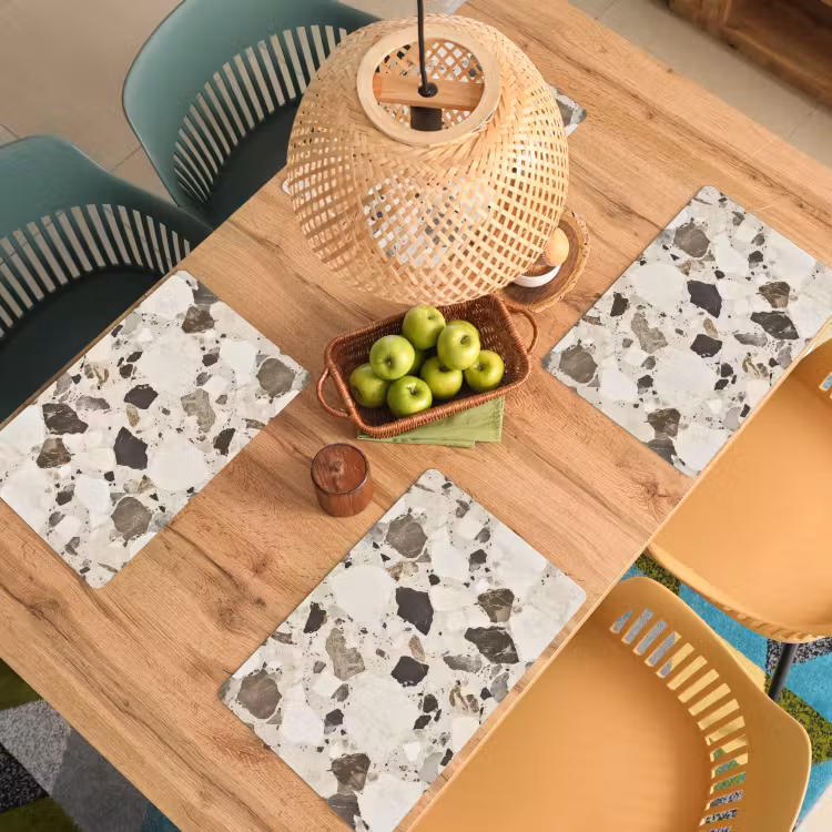 Placemat vinyl - Neutral - Stenen - Decoratie - Terrazzo — 3