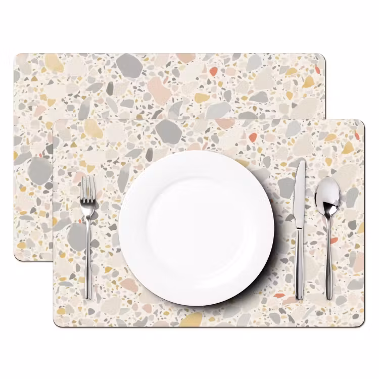 Placemat vinyl - Patronen - Licht - Terrazzo - Decoratie — 2