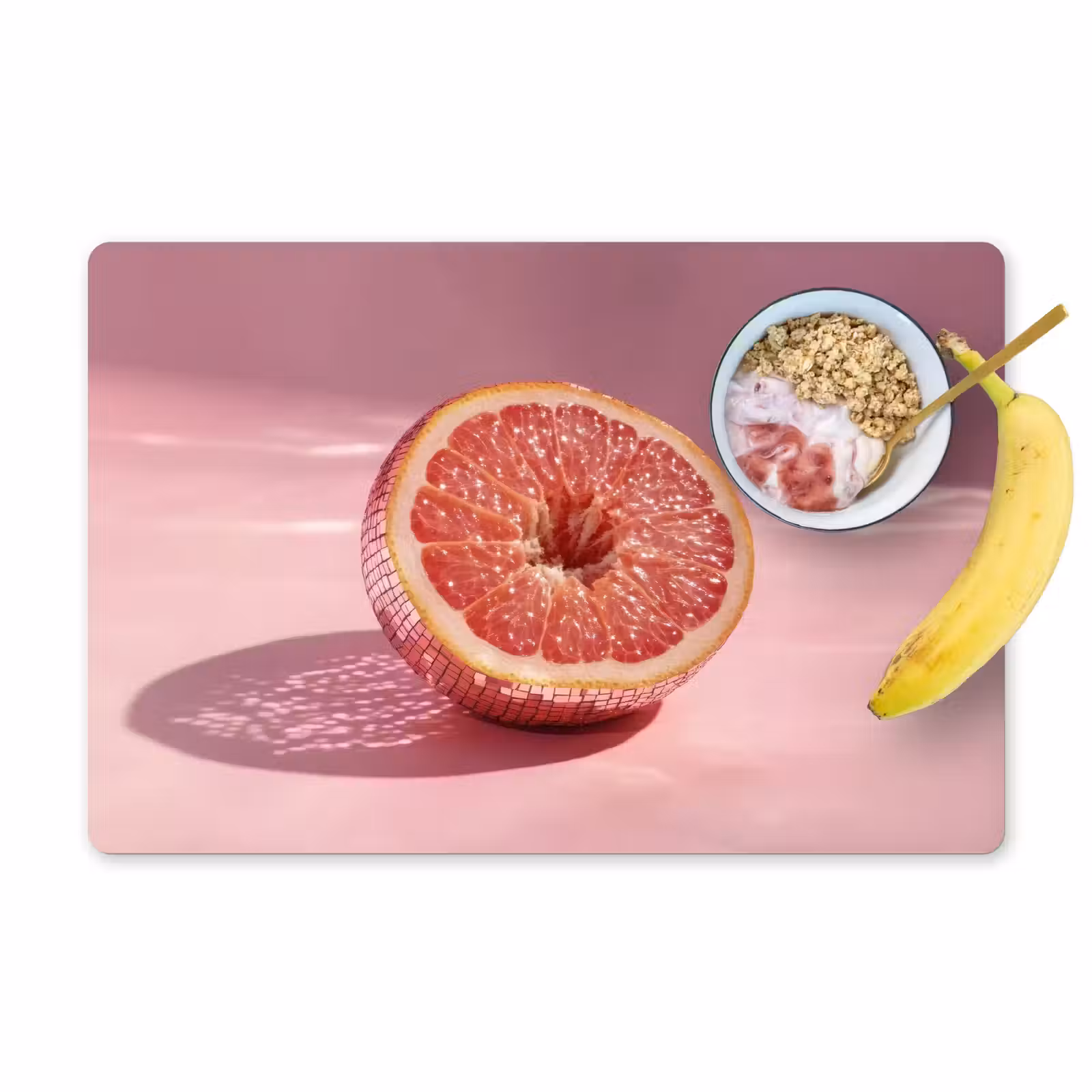 Placemat vinyl - Grapefruit - Roze - Disco - Shiny — 1