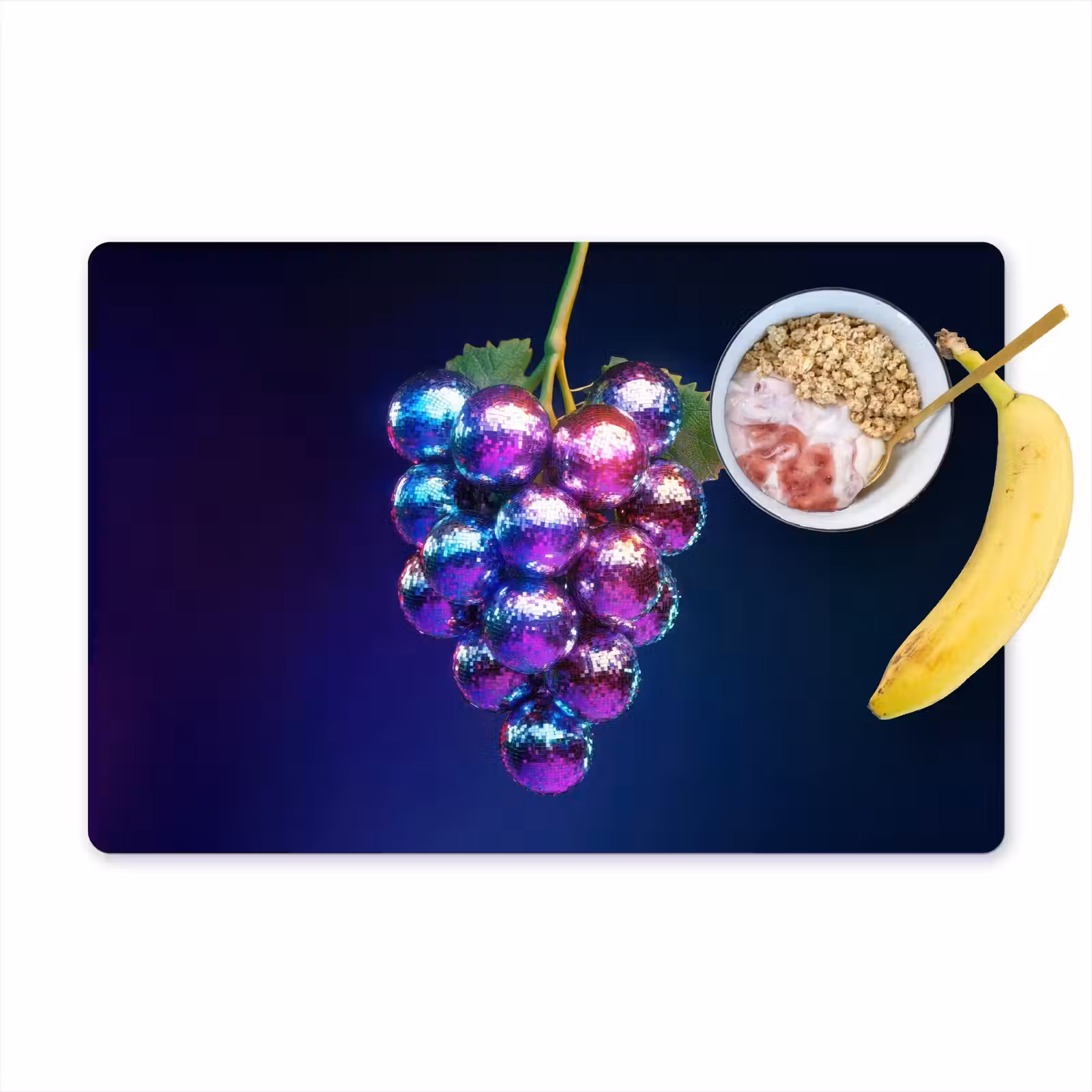 Placemat vinyl - Paars - Disco - Feest - Druif — 1