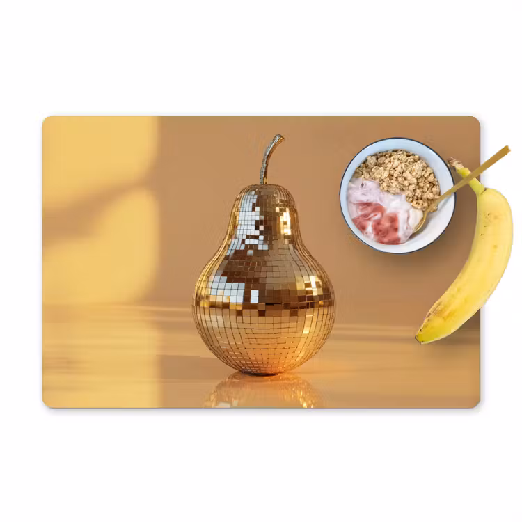 Placemat vinyl - Goud - Disco - Glitter - Peer — 1