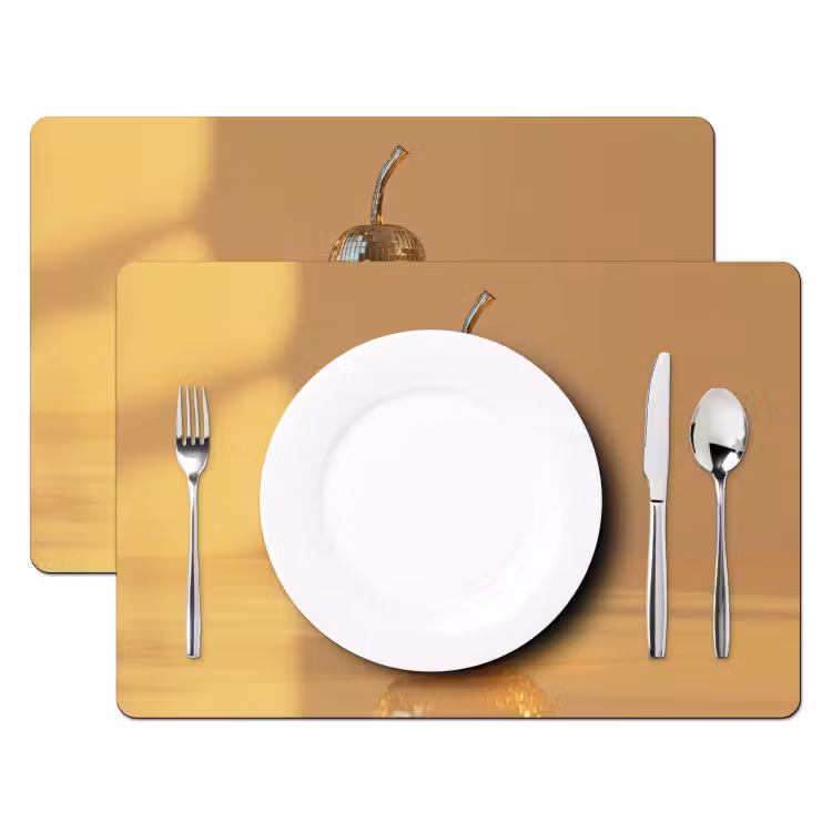 Placemat vinyl - Goud - Disco - Glitter - Peer — 2