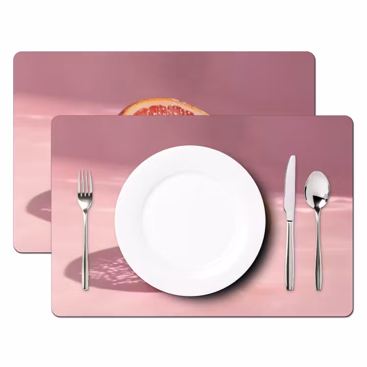 Placemat vinyl - Grapefruit - Roze - Disco - Shiny — 2
