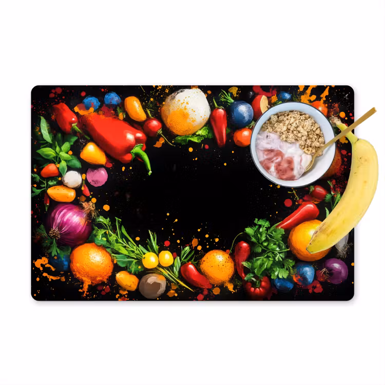Placemat vinyl - Groente - Graffiti - Kleurrijk - Koken - Abstract — 1