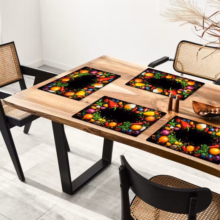 Placemat vinyl - Groente - Graffiti - Kleurrijk - Koken - Abstract — 4