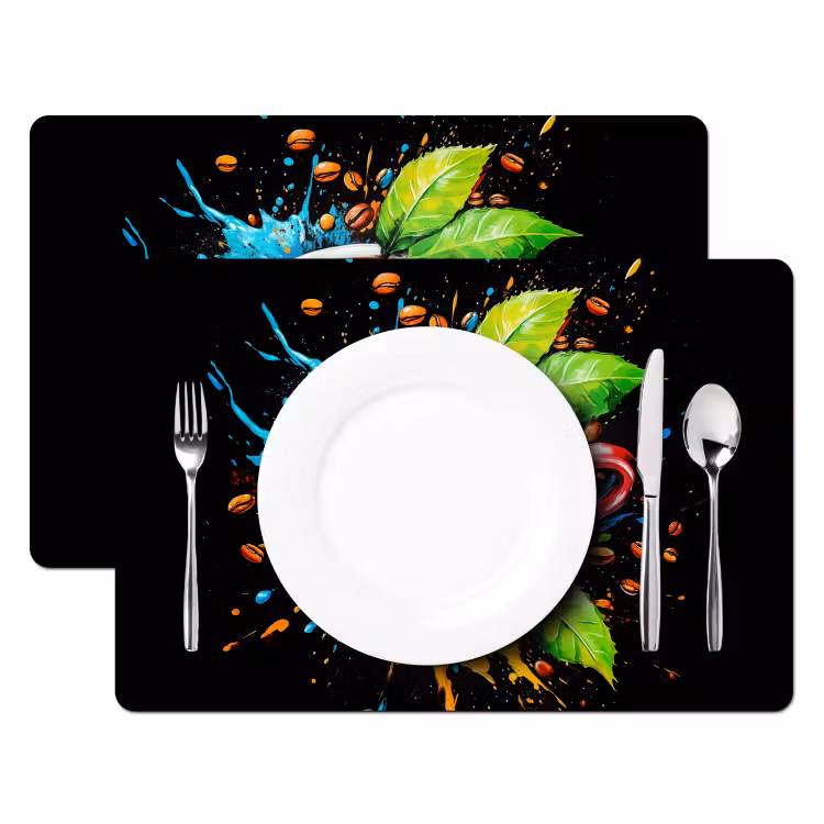 Placemat vinyl - Koffie - Graffiti - Drinken - Abstract — 2