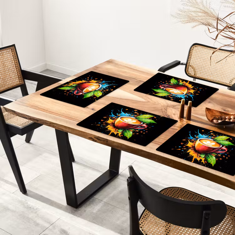 Placemat vinyl - Koffie - Graffiti - Drinken - Abstract — 4