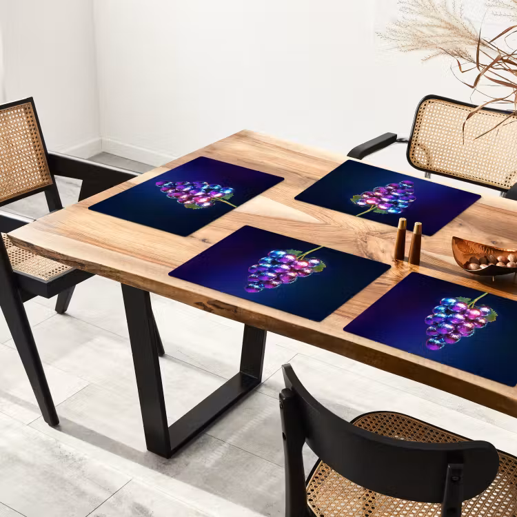 Placemat vinyl - Paars - Disco - Feest - Druif — 4
