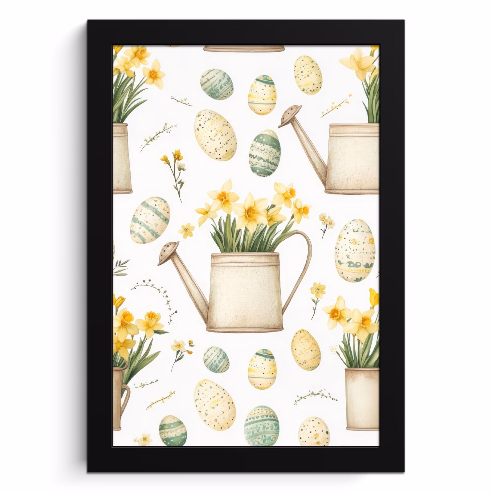 Poster met lijst - Gieter - Bloemen - Eieren — 1