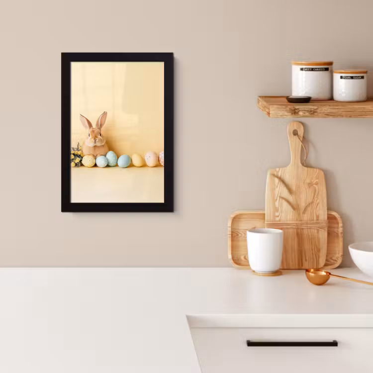 Poster met lijst - Eieren - Konijn - Pasteltinten — 4