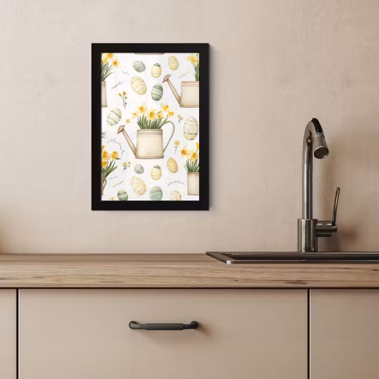 Poster met lijst - Gieter - Bloemen - Eieren — 3