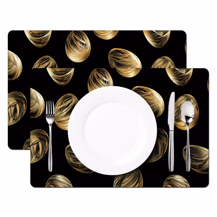 Placemat - 6 stuks - Eieren - Goud - Patroon — 2